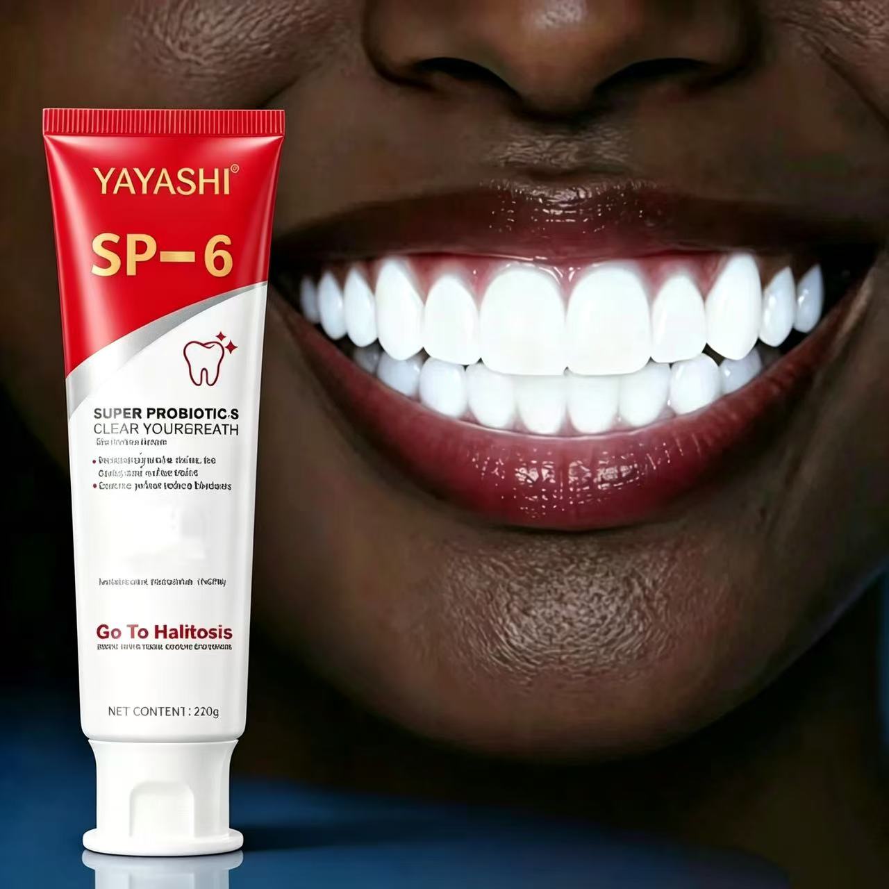 Teeth Whitening Toothpaste - Dentifrice Probiotique Sp-6 Menthe Éclaircissante Haleine