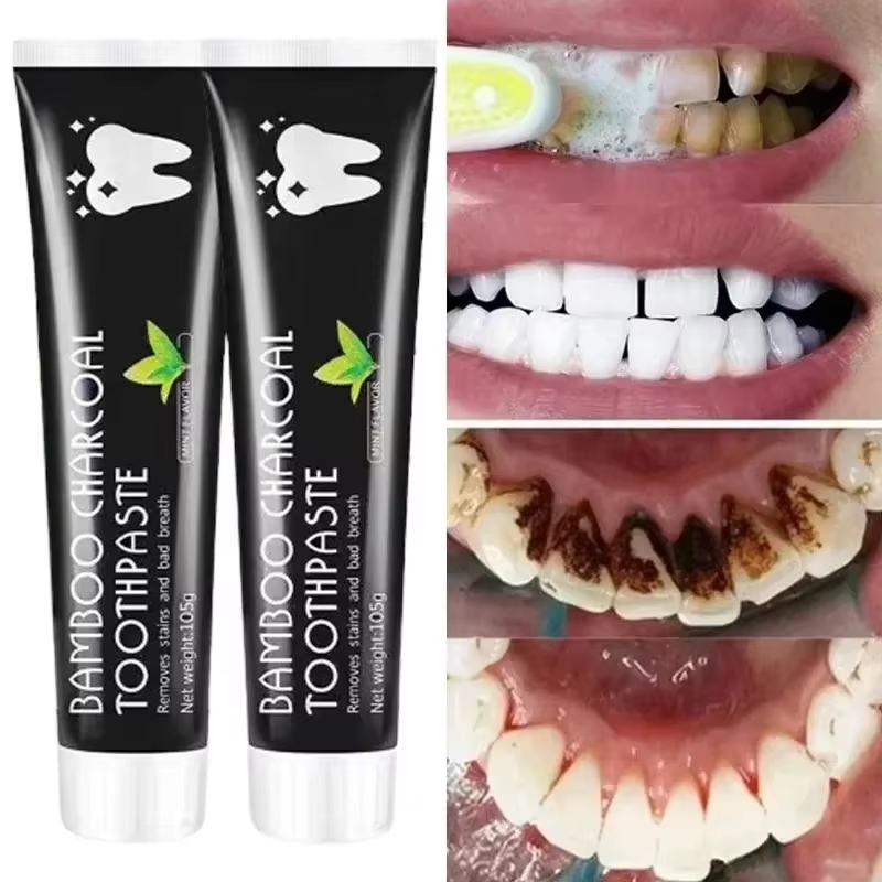 Teeth Whitening Charcoal - Dentifrice blanchissant au charbon de bambou,