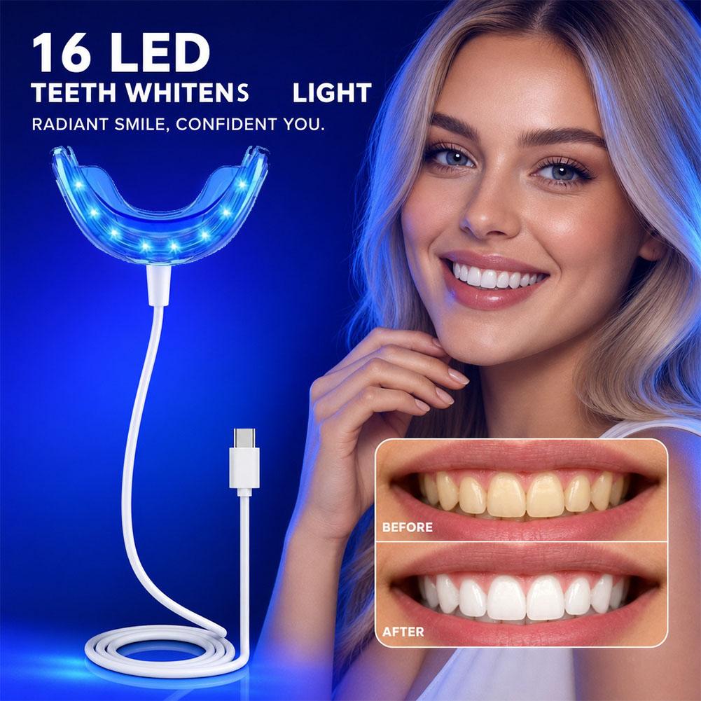Teeth Whitening Gum - Accélérateur de blanchiment dentaire, lumière LED