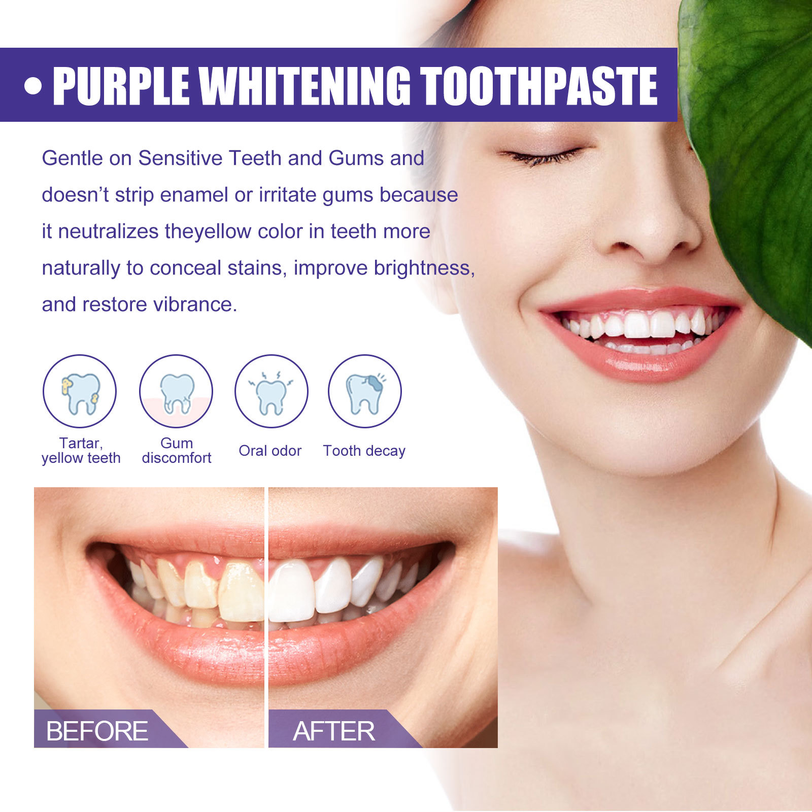 Dentifrice violet blanchissant - Teeth Whitening Crest avis et prix