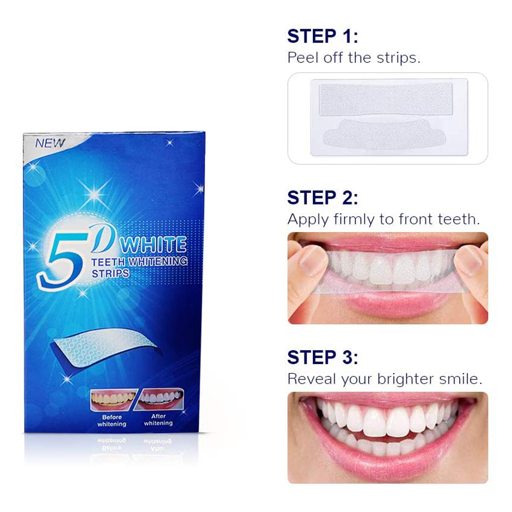 Bandelettes blanchissantes 5D  - Teeth Whitening Gels Used By Dentists avis et prix